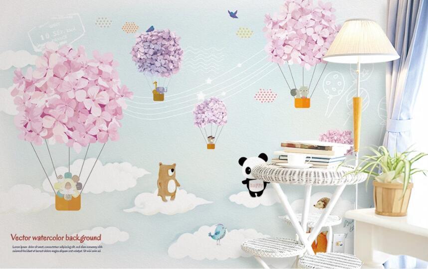 3D Bear Balloon 1413 Wall Murals Wallpaper AJ Wallpaper 2