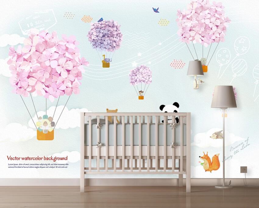 3D Bear Balloon 1413 Wall Murals Wallpaper AJ Wallpaper 2