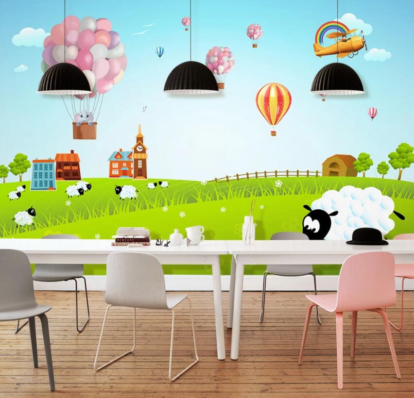 3D Hot Air Balloon 1368 Wall Murals Wallpaper AJ Wallpaper 2