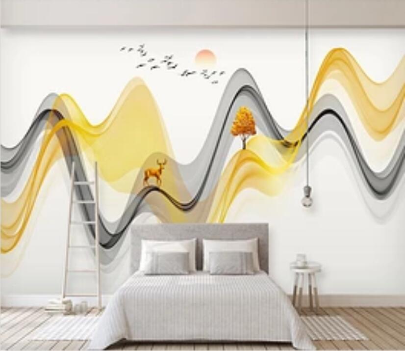 3D Color Wave 2033 Wall Murals Wallpaper AJ Wallpaper 2