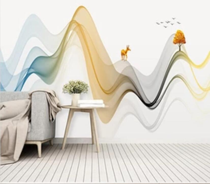 3D Color Wave 2032 Wall Murals Wallpaper AJ Wallpaper 2