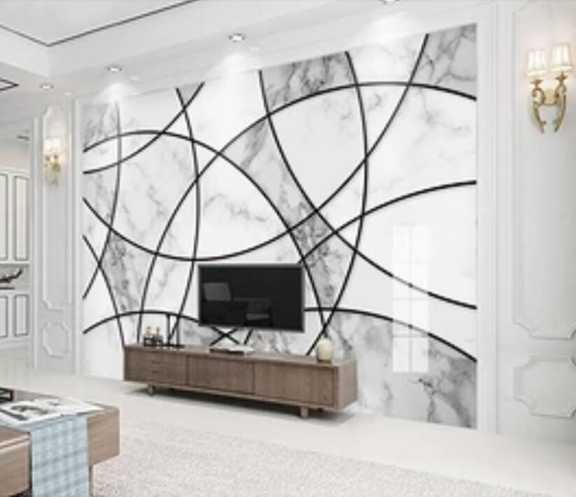 3D Circular Lines 3009 Wall Murals Wallpaper AJ Wallpaper 2