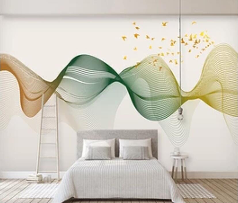 3D Wavy Lines 2915 Wall Murals Wallpaper AJ Wallpaper 2