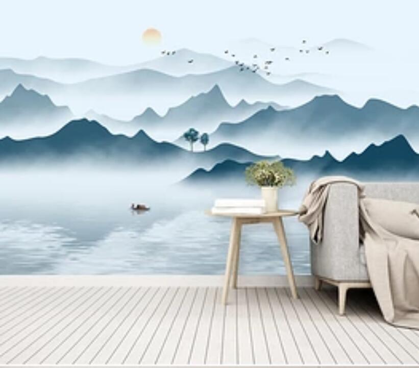 3D Mountain River 1917 Wall Murals Wallpaper AJ Wallpaper 2