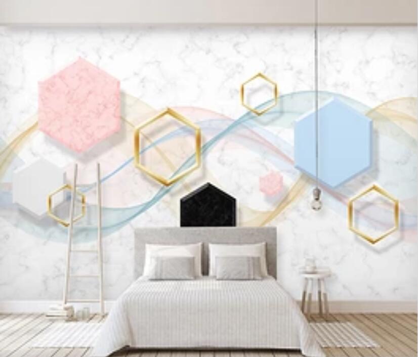3D Geometric Patterns 1893 Wall Murals Wallpaper AJ Wallpaper 2