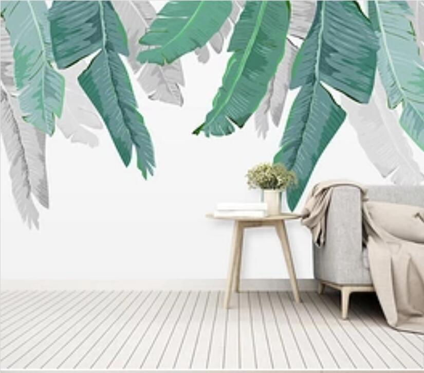 3D Green Leaf 1866 Wall Murals Wallpaper AJ Wallpaper 2