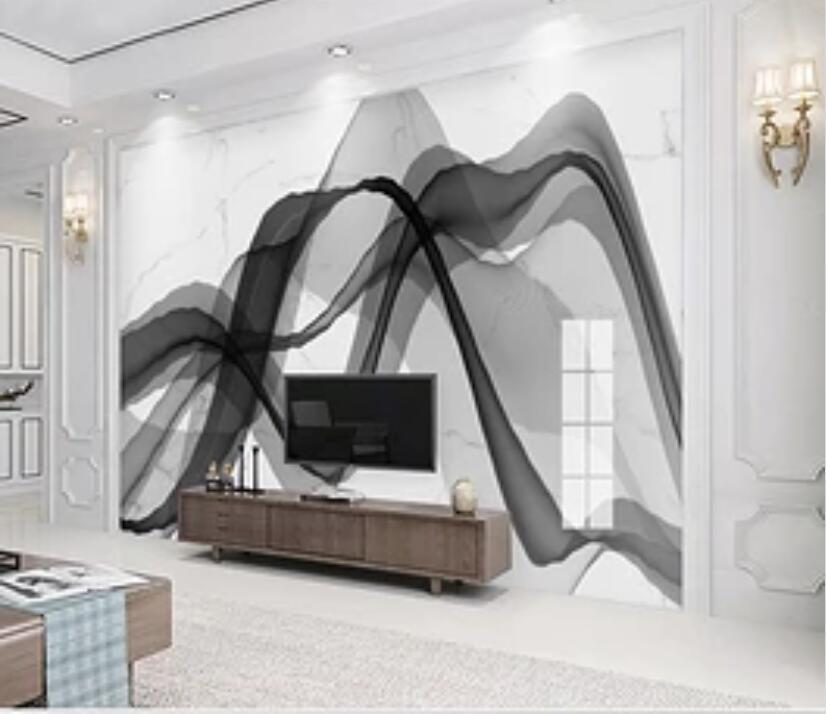 3D Black Ink 1857 Wall Murals Wallpaper AJ Wallpaper 2