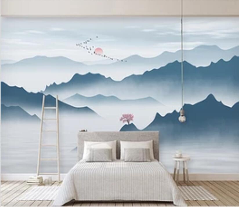 3D Mountain Lake Water 1783 Wall Murals Wallpaper AJ Wallpaper 2