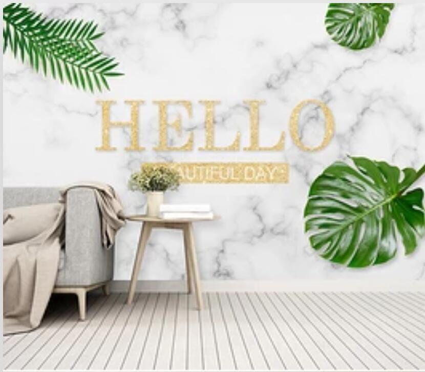 3D Green Leaf 2587 Wall Murals Wallpaper AJ Wallpaper 2