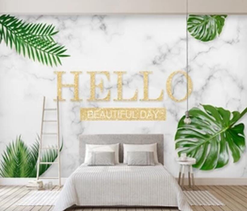 3D Green Leaf 2587 Wall Murals Wallpaper AJ Wallpaper 2