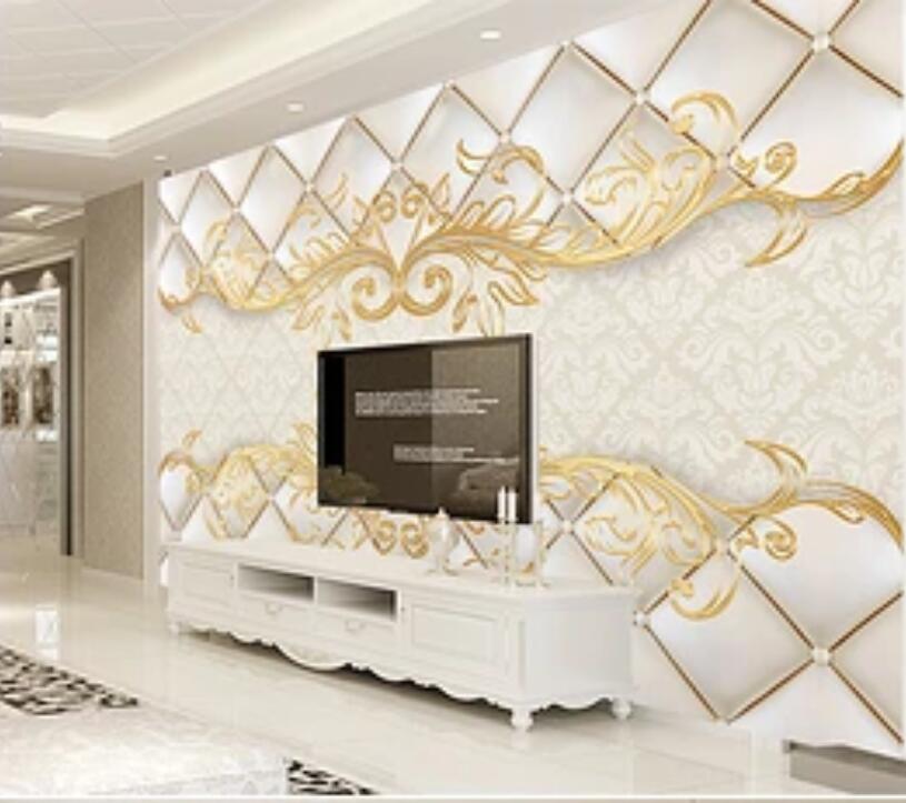 3D Golden Lace 1546 Wall Murals Wallpaper AJ Wallpaper 2