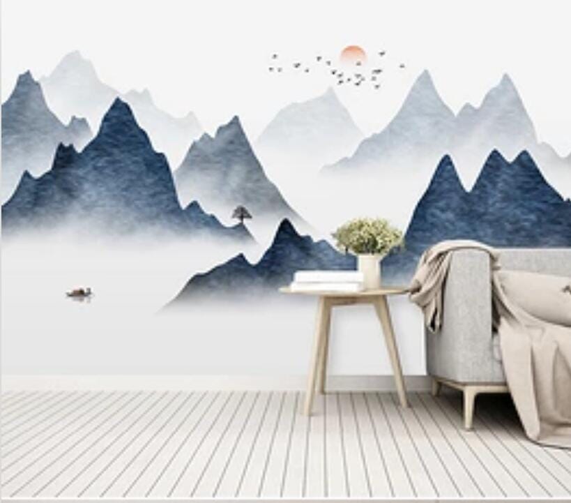3D Misty Valley 2559 Wall Murals Wallpaper AJ Wallpaper 2