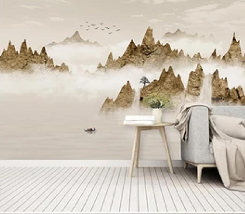 3D Misty Valley 1524 Wall Murals Wallpaper AJ Wallpaper 2