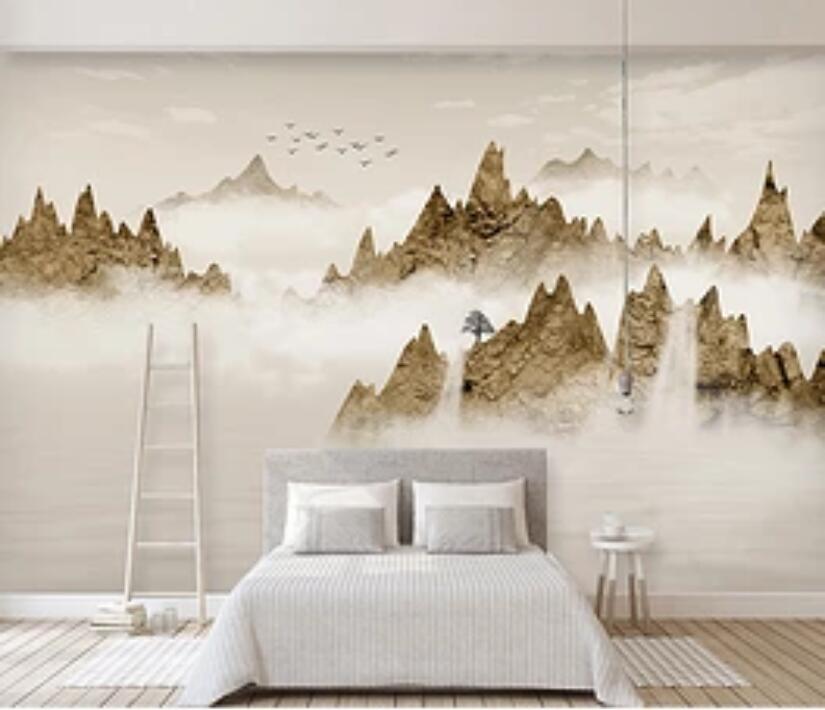 3D Misty Valley 1524 Wall Murals Wallpaper AJ Wallpaper 2