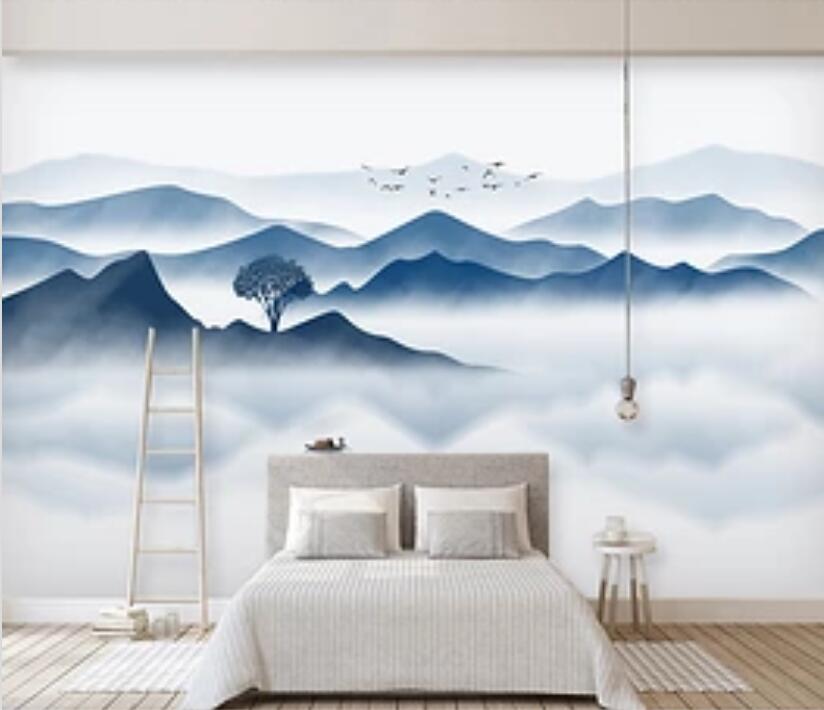 3D Misty Valley 1501 Wall Murals Wallpaper AJ Wallpaper 2