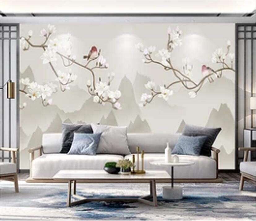 3D Pear Flower 2483 Wall Murals Wallpaper AJ Wallpaper 2