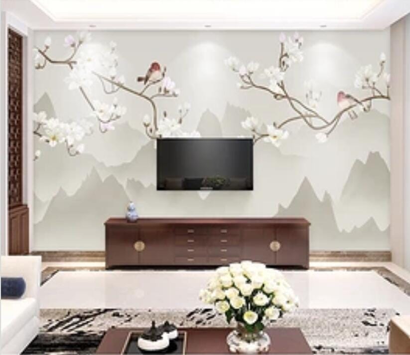 3D Pear Flower 2483 Wall Murals Wallpaper AJ Wallpaper 2