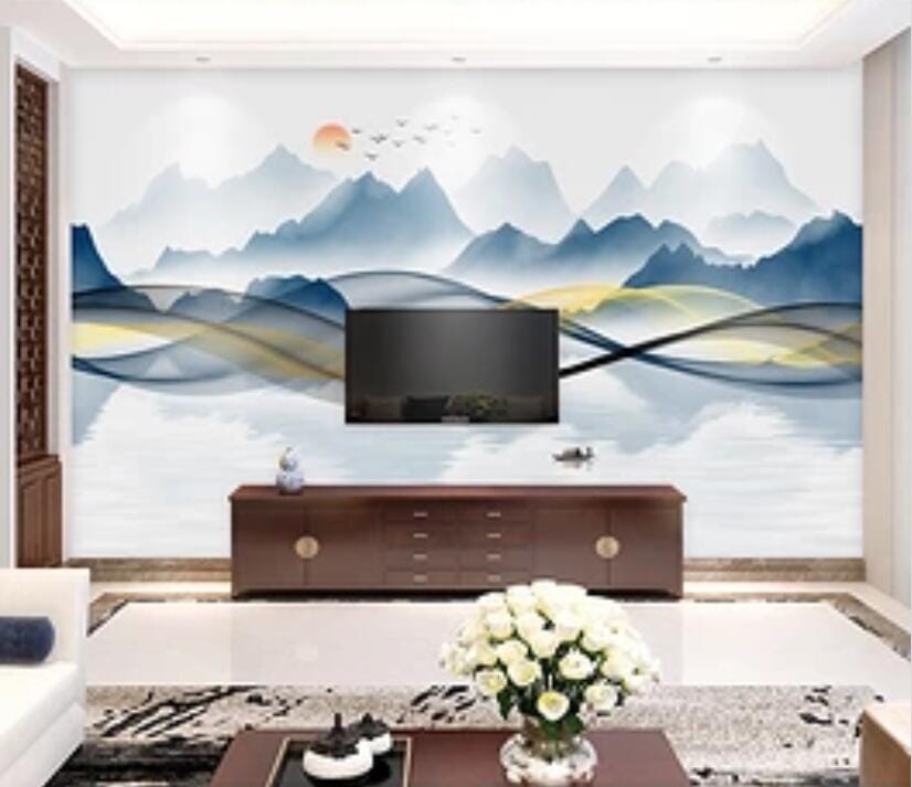3D Valley Waves 2478 Wall Murals Wallpaper AJ Wallpaper 2