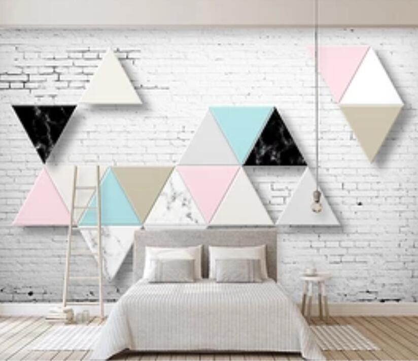 3D Colored Triangle 1394 Wall Murals Wallpaper AJ Wallpaper 2