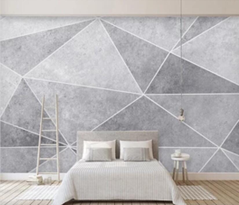 3D White Triangle 2251 Wall Murals Wallpaper AJ Wallpaper 2