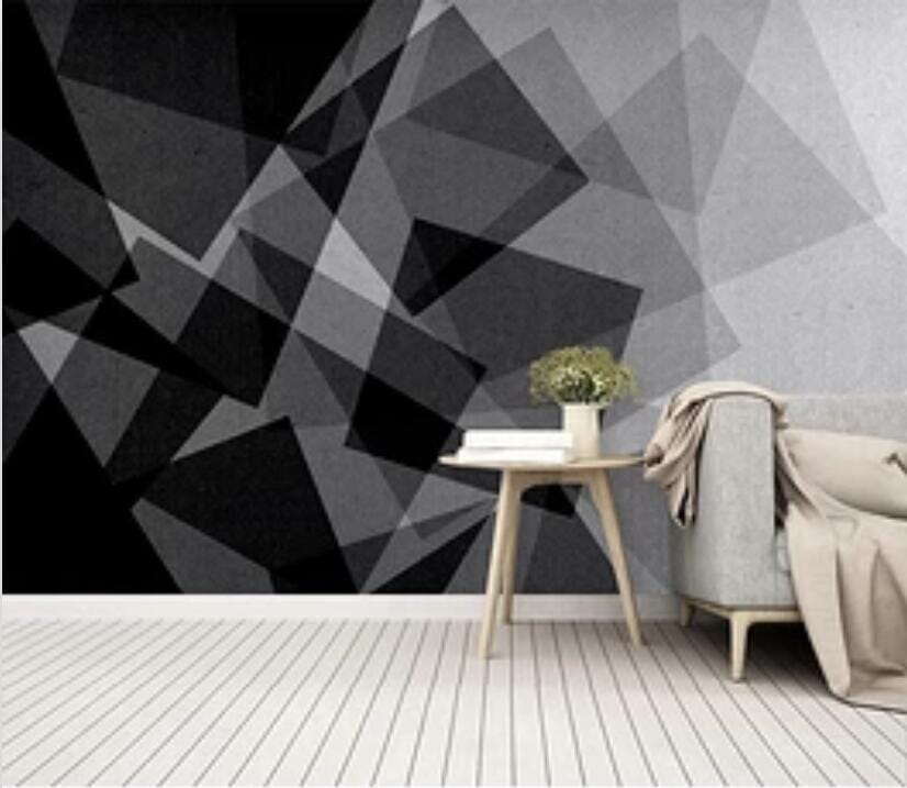 3D White Triangle 2250 Wall Murals Wallpaper AJ Wallpaper 2