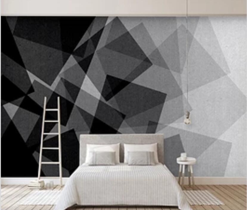 3D White Triangle 2250 Wall Murals Wallpaper AJ Wallpaper 2