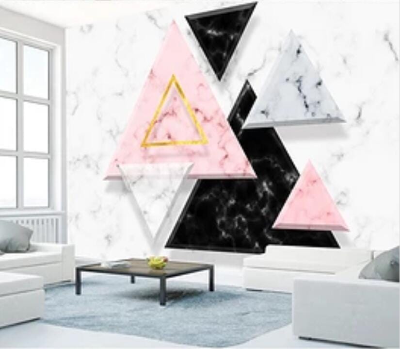 3D Black Triangle 2244 Wall Murals Wallpaper AJ Wallpaper 2