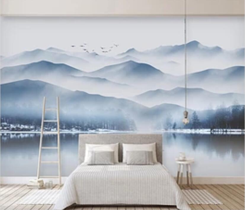 3D Misty Valley 974 Wall Murals Wallpaper AJ Wallpaper 2
