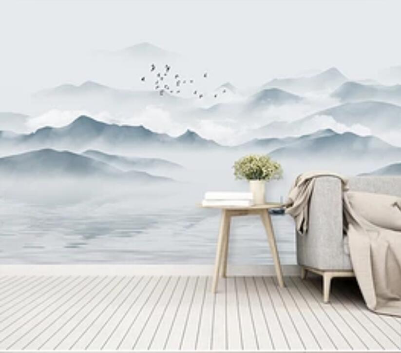 3D Misty Valley 973 Wall Murals Wallpaper AJ Wallpaper 2