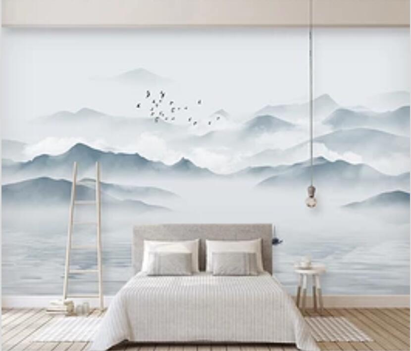 3D Misty Valley 973 Wall Murals Wallpaper AJ Wallpaper 2