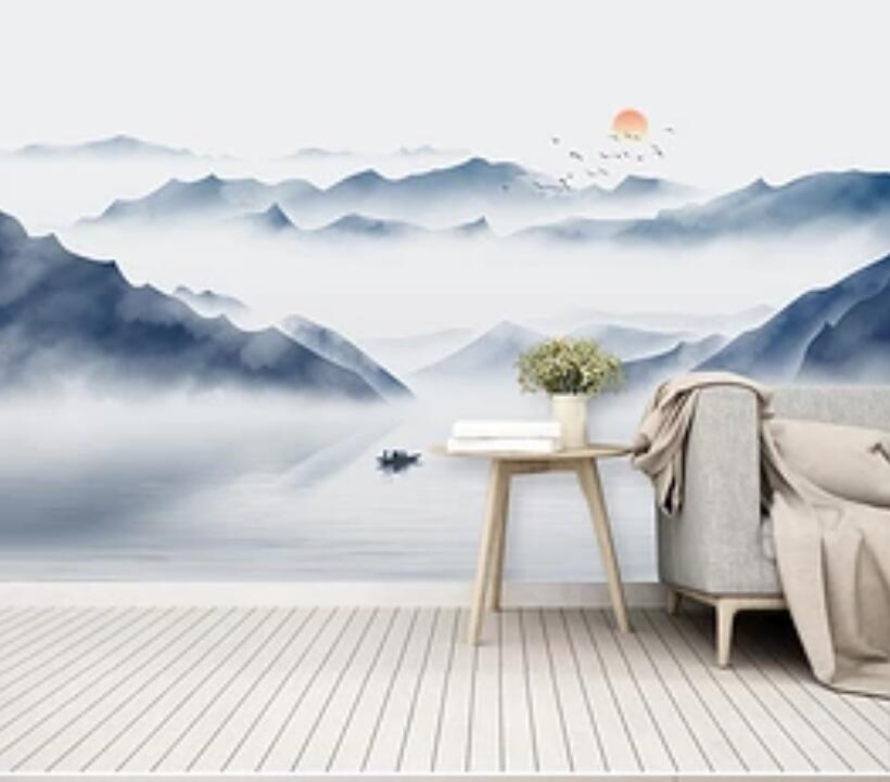 3D Misty Valley 949 Wall Murals Wallpaper AJ Wallpaper 2