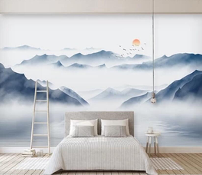 3D Misty Valley 949 Wall Murals Wallpaper AJ Wallpaper 2