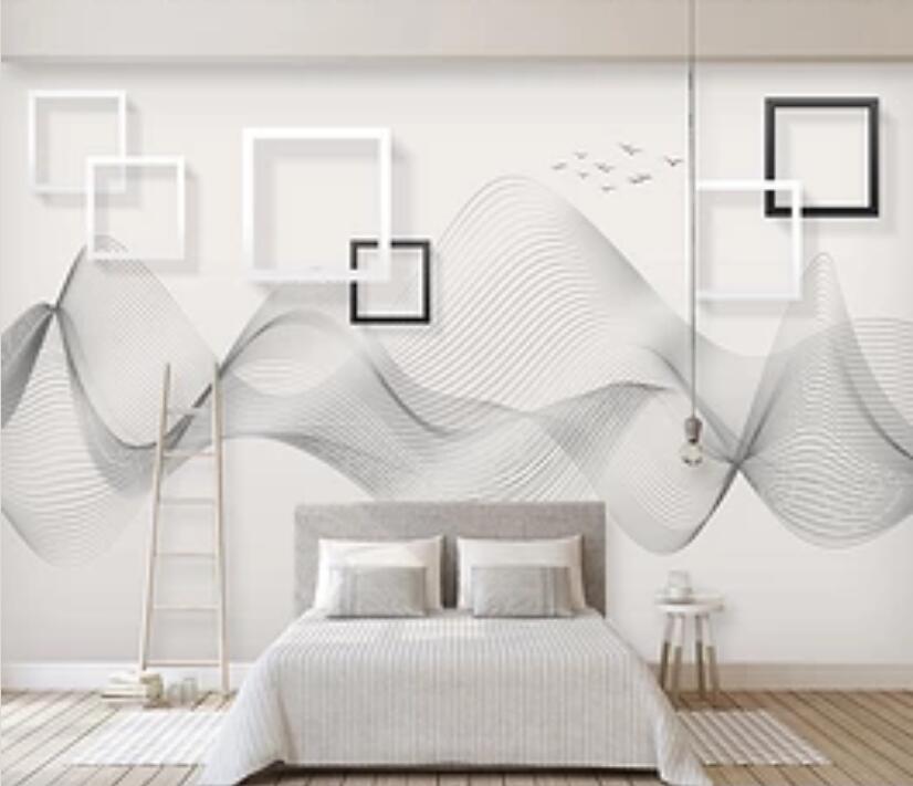 3D Black Wave 903 Wall Murals Wallpaper AJ Wallpaper 2