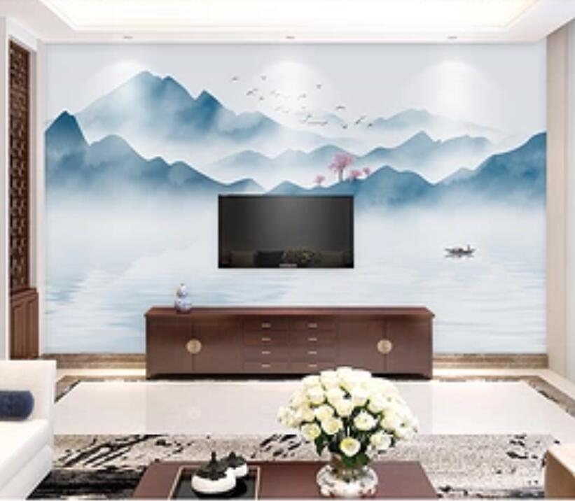 3D Misty Valley 865 Wall Murals Wallpaper AJ Wallpaper 2