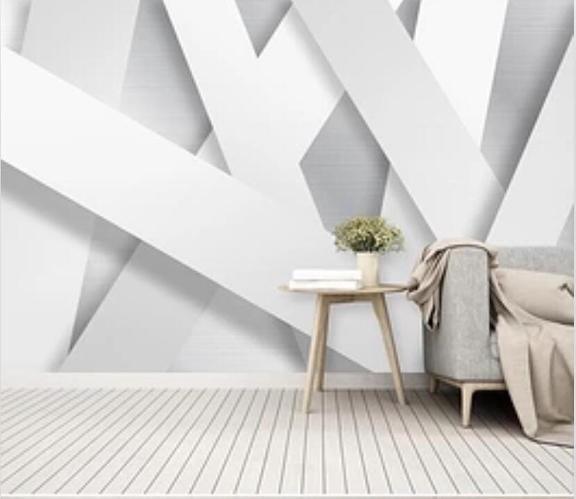 3D White Geometry 2107 Wall Murals Wallpaper AJ Wallpaper 2