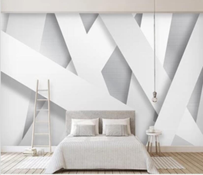3D White Geometry 2107 Wall Murals Wallpaper AJ Wallpaper 2