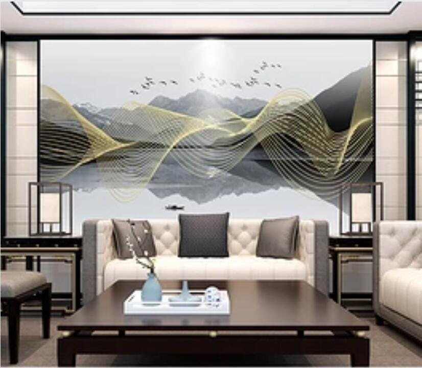 3D Wave Forest 2114 Wall Murals Wallpaper AJ Wallpaper 2