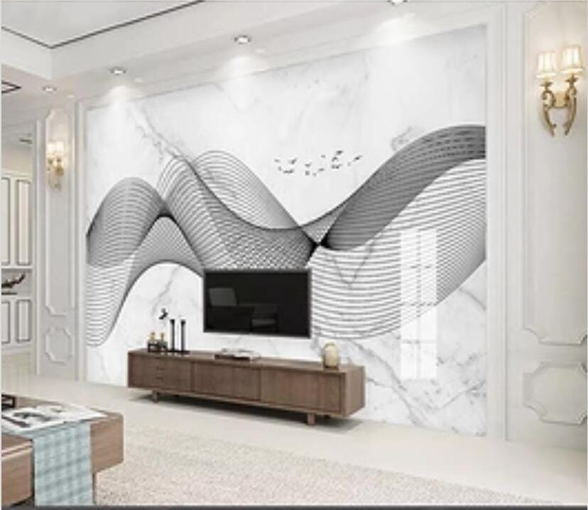 3D Black Wave 1938 Wall Murals Wallpaper AJ Wallpaper 2