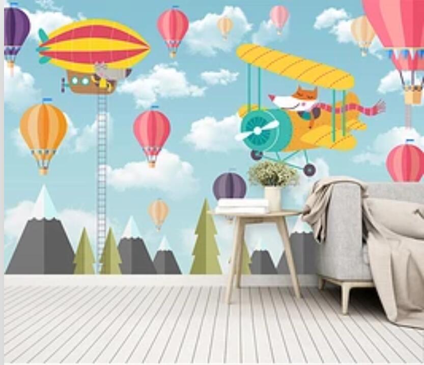3D Hot Air Balloon 607 Wall Murals Wallpaper AJ Wallpaper 2