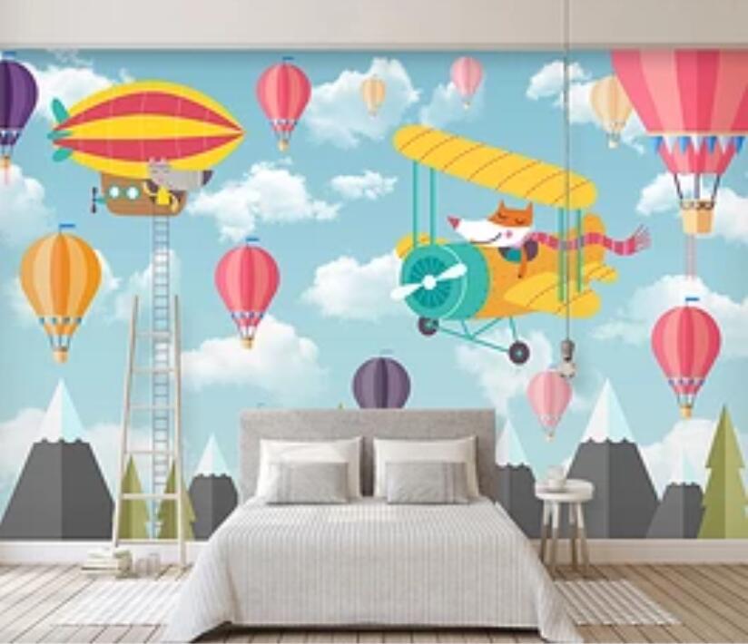 3D Hot Air Balloon 607 Wall Murals Wallpaper AJ Wallpaper 2
