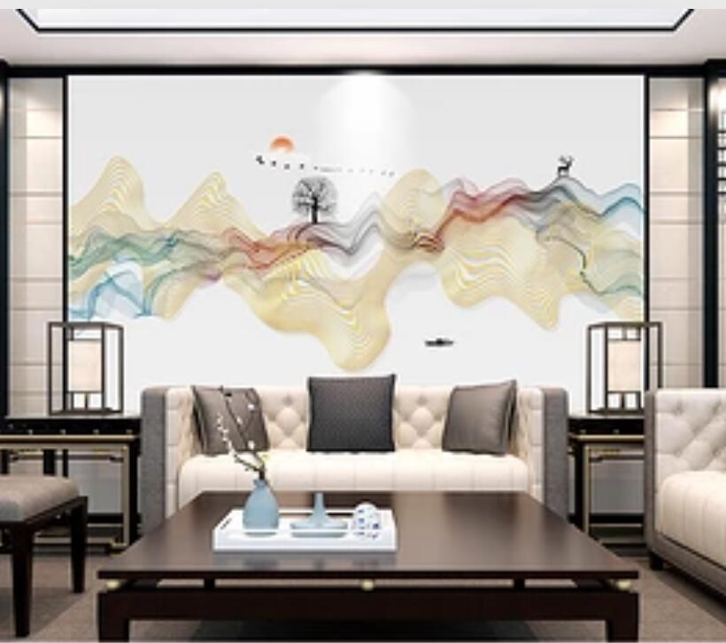 3D Color Wave 597 Wall Murals Wallpaper AJ Wallpaper 2