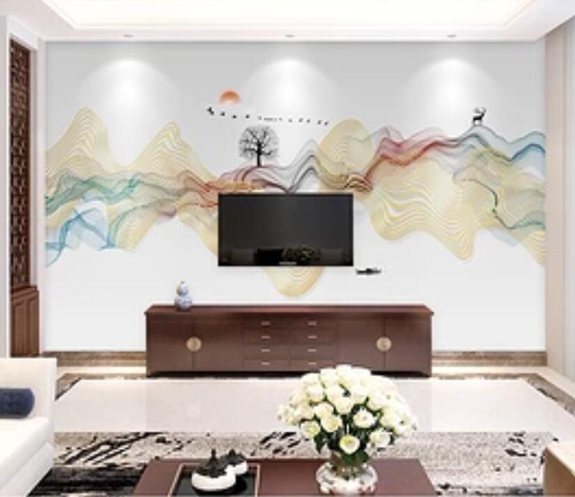 3D Red Sun 1924 Wall Murals Wallpaper AJ Wallpaper 2