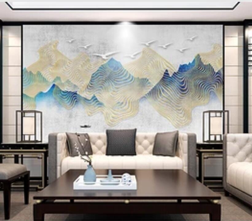 3D Wave Bird 1917 Wall Murals Wallpaper AJ Wallpaper 2