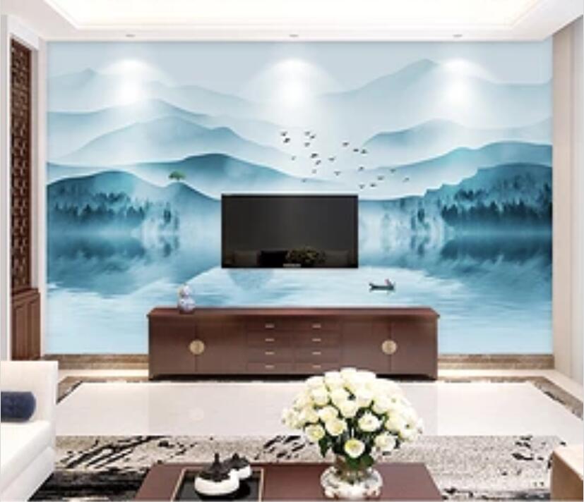 3D Misty Valley 570 Wall Murals Wallpaper AJ Wallpaper 2