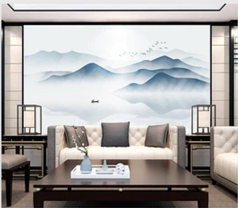 3D Misty Valley 1881 Wall Murals Wallpaper AJ Wallpaper 2