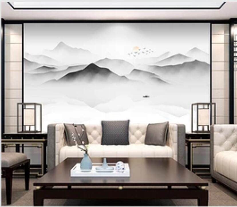 3D Misty Valley 1880 Wall Murals Wallpaper AJ Wallpaper 2