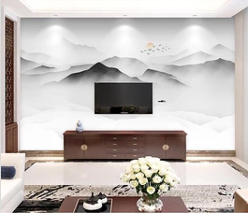 3D Misty Valley 1880 Wall Murals Wallpaper AJ Wallpaper 2