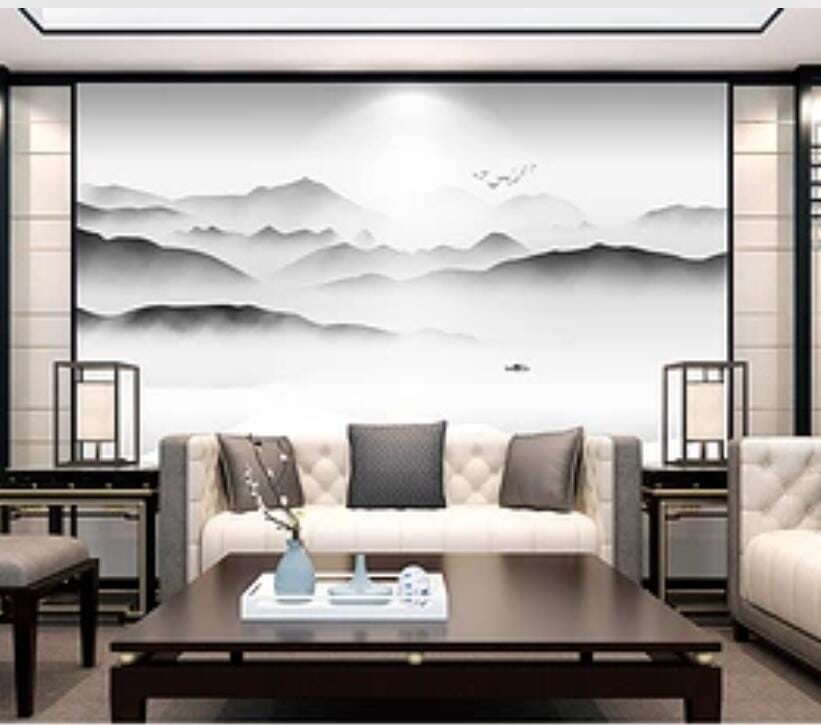 3D Misty Valley 1879 Wall Murals Wallpaper AJ Wallpaper 2