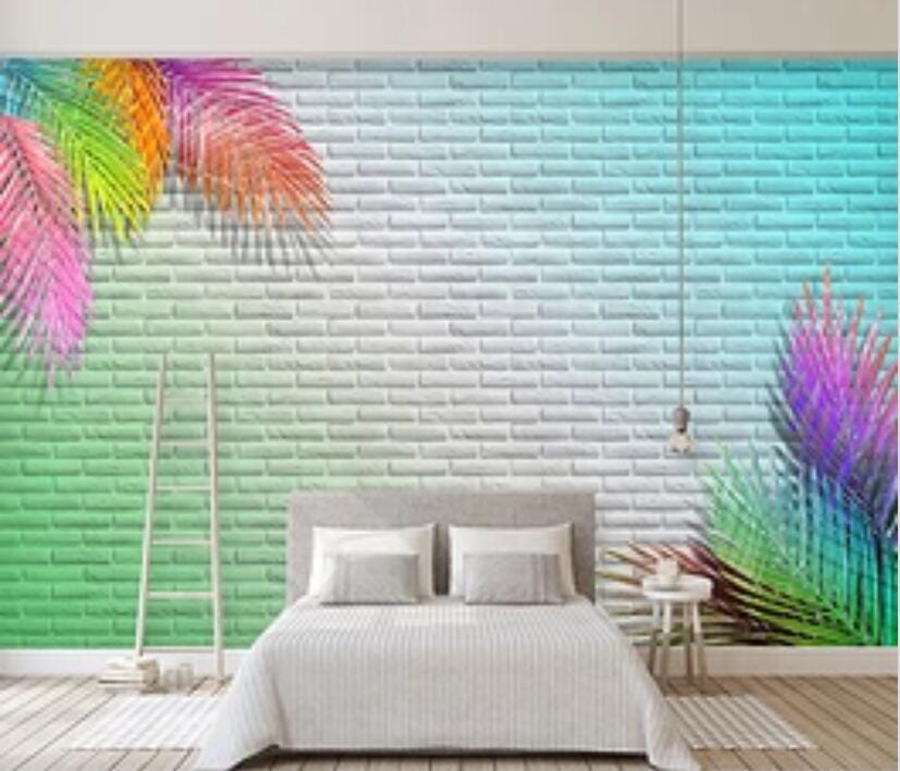 3D Colored Leaves 1861 Wall Murals Wallpaper AJ Wallpaper 2
