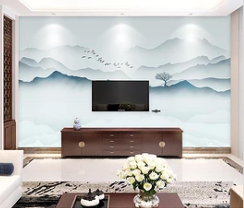 3D Misty Valley 473 Wall Murals Wallpaper AJ Wallpaper 2